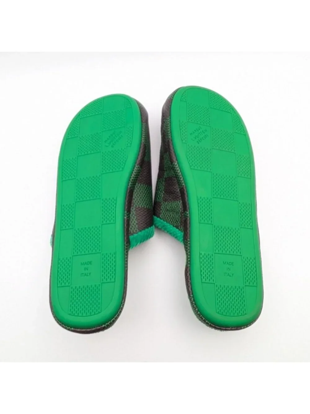 Louis Vuitton Palace Line Damier Green Brown Sandals Slippers